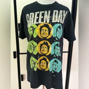Green Day Graphic Men's Black T-Shirt ‘distressed’